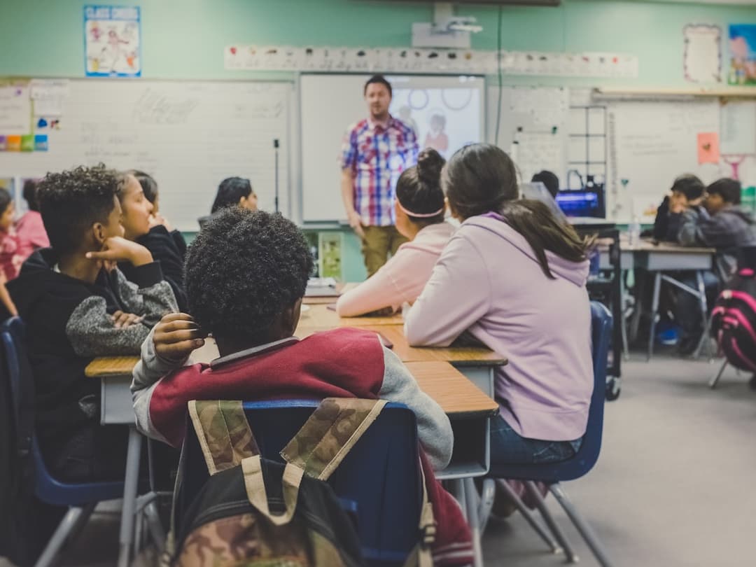 A classroom of pupils at their desks